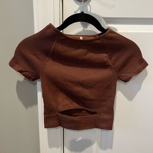 Free People Movement Cut It Out Short Sleeve NWOT